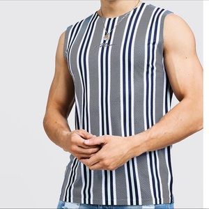 New, BooHooMan.  Stripe Tank, Medium